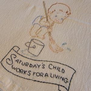 Embroidered Tea Towel